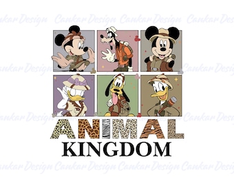 Safari Friends Vacation PNG, Magical Kingdom Family Trip Shirt Design, Animal Kingdom Squad Sublimation