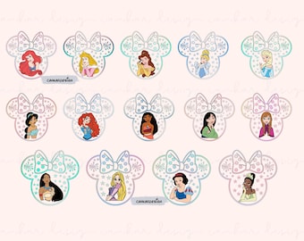 Bundle Princess Png, Princess Ear Bundle Png, Princess Png, Family Vacation Png, Cut File For Cricut, Watercolor Castle Png