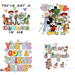Toy Story Png Bundle, Toy Story Characters, Toy Story Clipart, You&#39;ve Got a Friend In Me, Family Trip Png