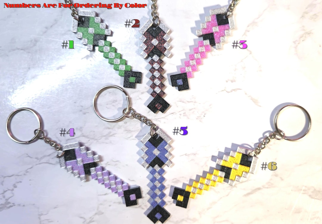 Showel Keychain Pixel Shovel Keychain Set – Handmade Gamer Accessories - Etsy
