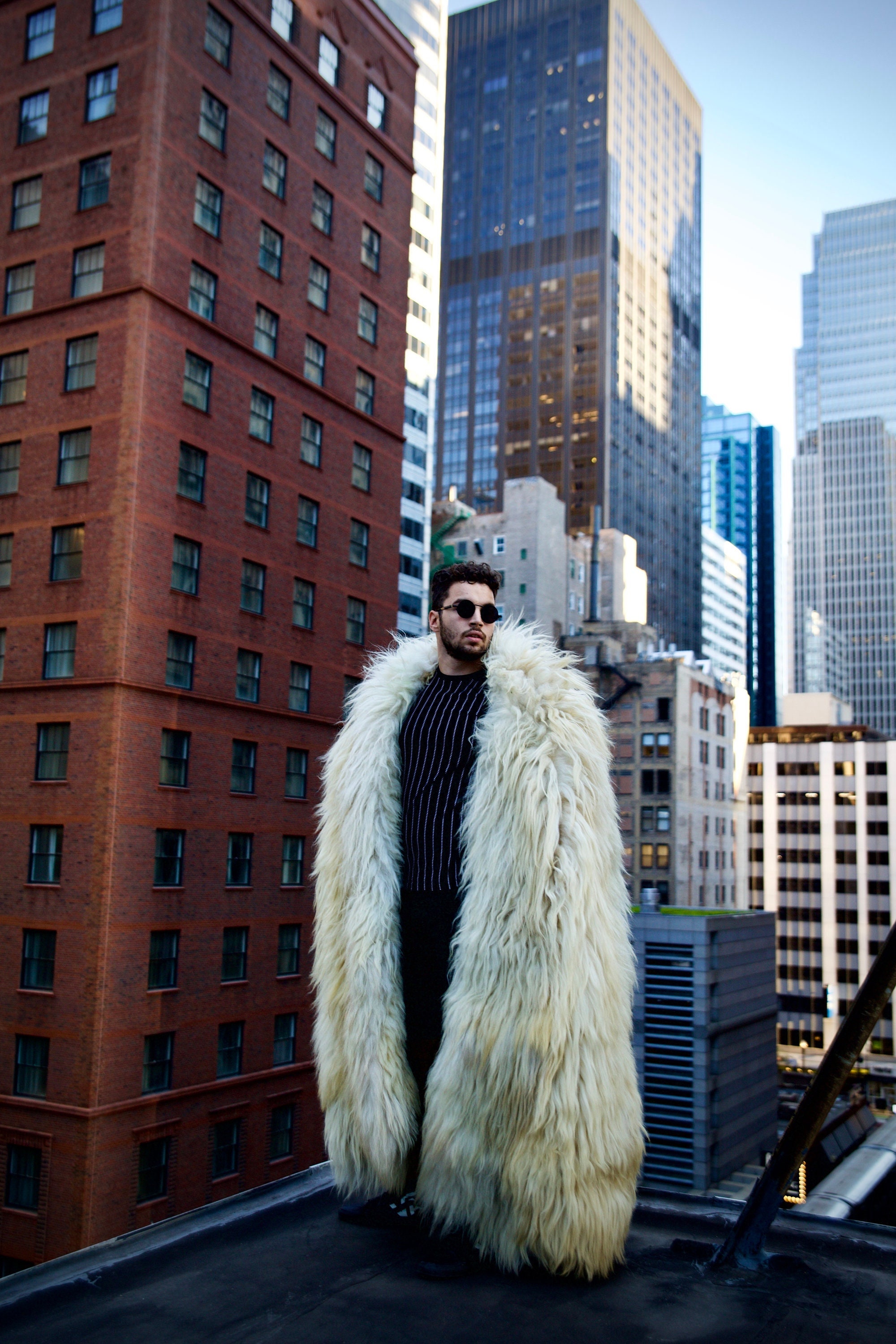 Handmade Sheep Fur Coat: Romanian Luxury Vintage Jacket, Men's