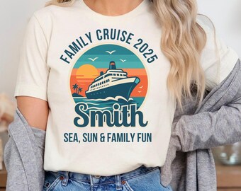 Personalized Family Cruise 2025 Shirts: Matching Group Vacation Tees