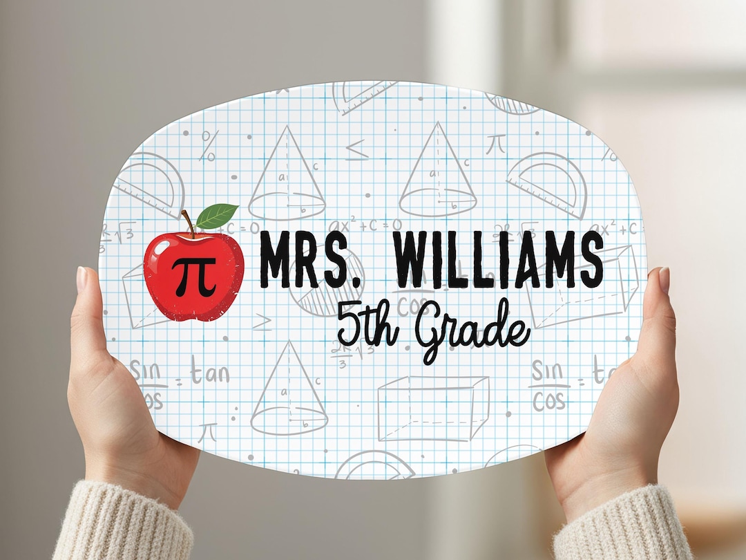 Personalized Math Teacher Appreciation Gift, Custom Teacher Name ...