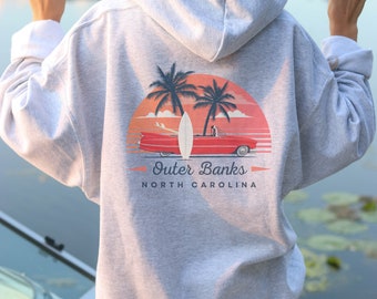 Retro Outer Banks, North Carolina Kapuzenpullover - Gilden