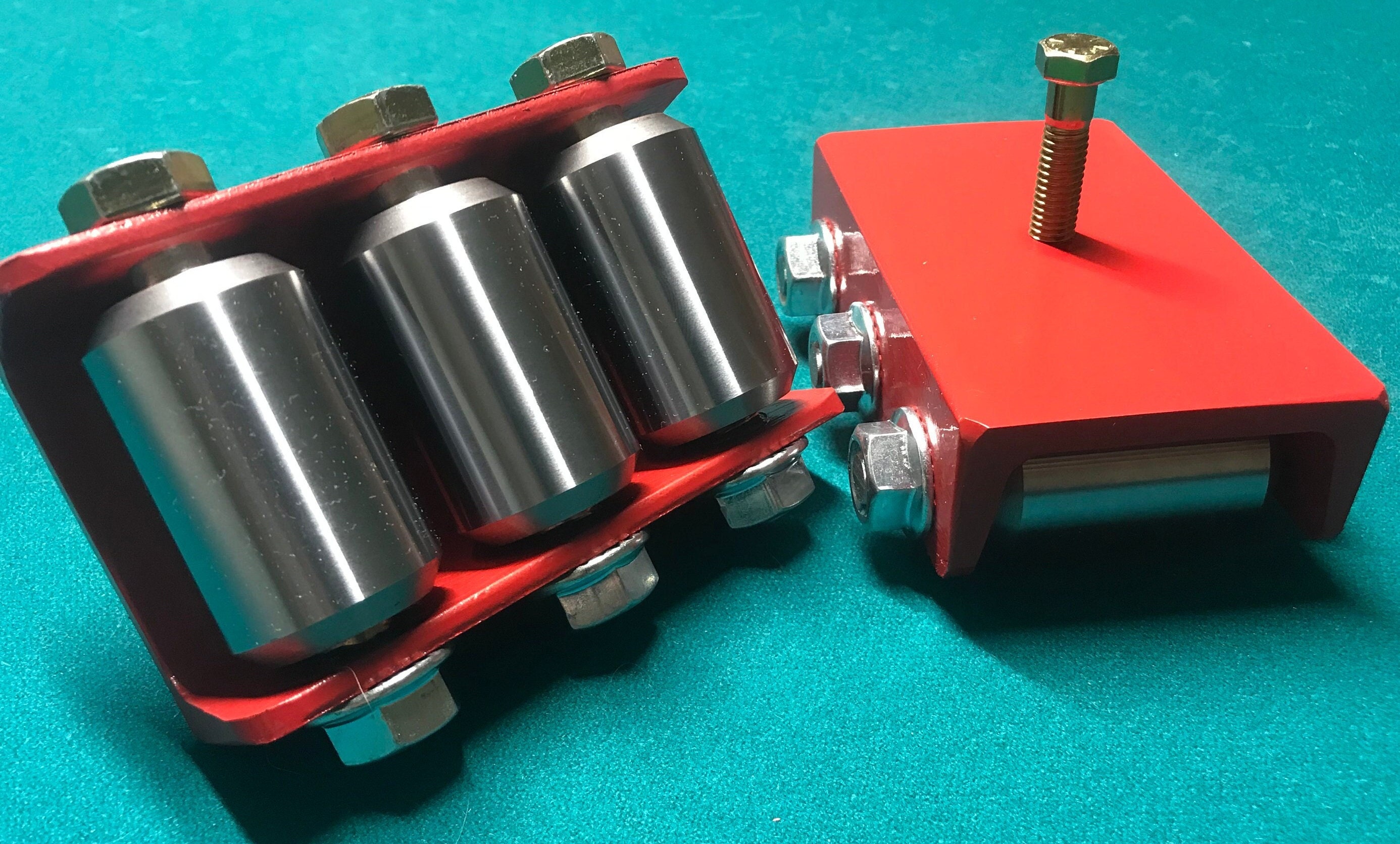 Machine Shop Dolly 4 Machine Skates / Machine Moving Dollies. Solid Steel Rollers With 5 ...