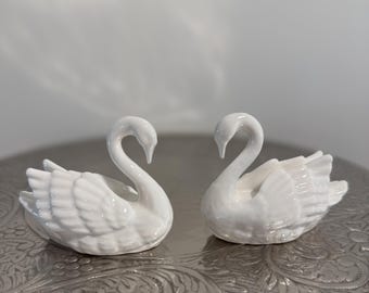 Zwaan bruidstaarttopper set | Plaatskaarthouders | Elegant bruiloftsdecor