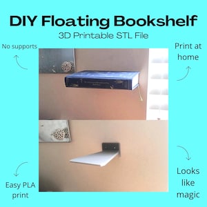 3D Printable Floating Bookshelf