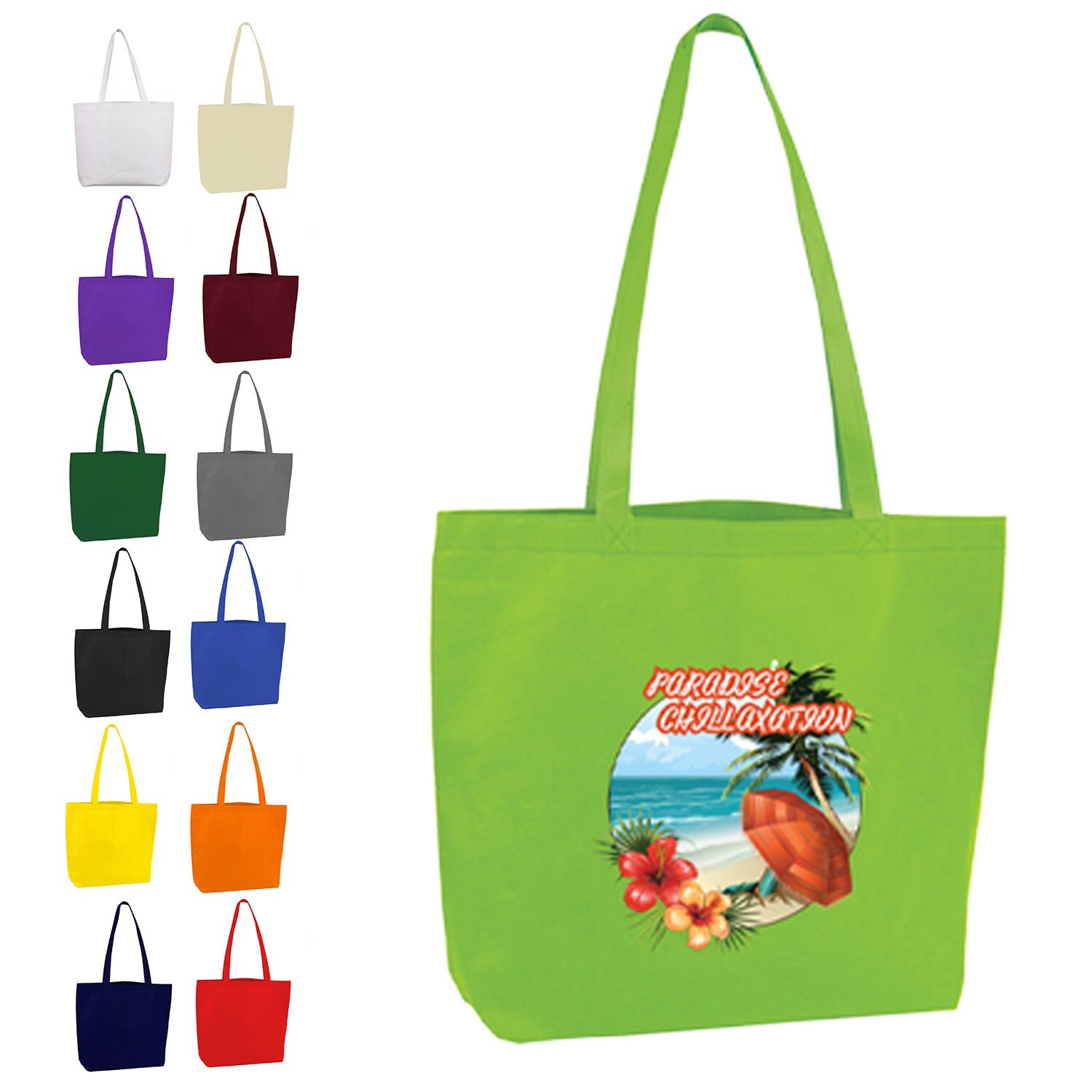Personalized Tall P.E.T. Non-Woven Sublimated Grocery Bag