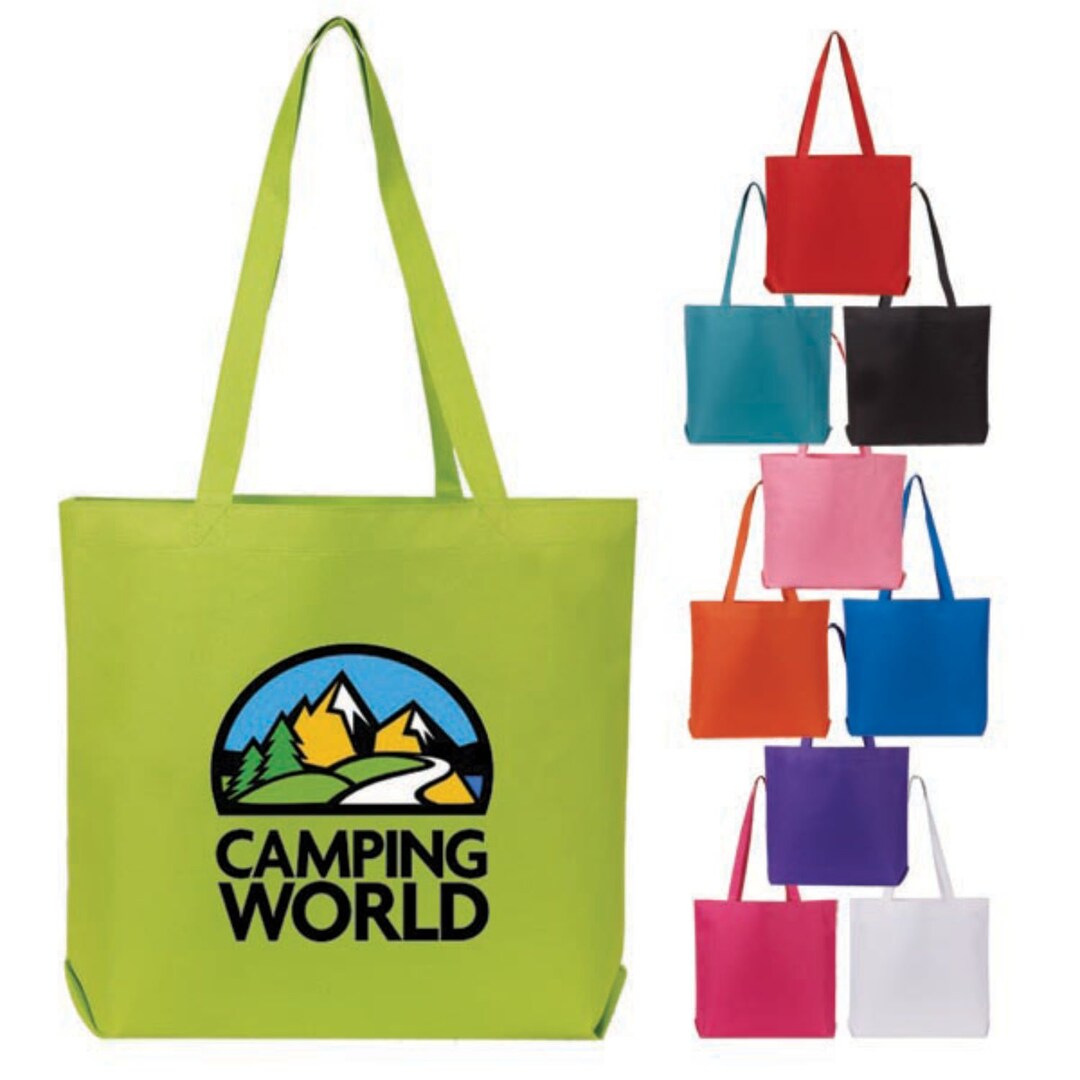 50 Custom Imprint Large Heavy Duty Tote Bag Etsy