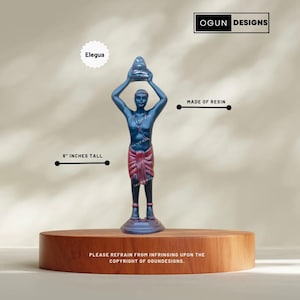 6&#39;&#39; inch Elegua statue, Orisha santeria elegua statue, Elegua, Estatua de Elegua de 6&#39;&#39; pulgadas, Estatua de Orisha santeria elegua, Altar
