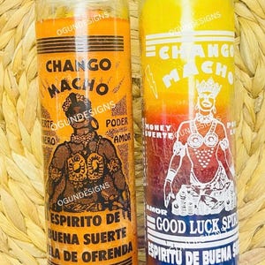 Chango Macho Orisha Candles\Velas Chango Macho