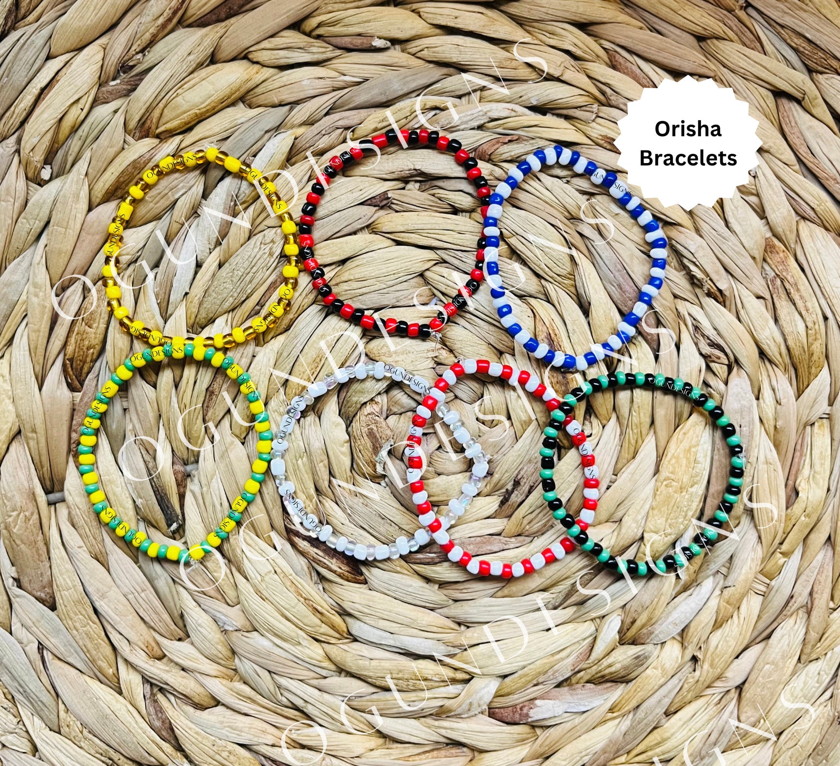 Orisha Santeria Yoruba Protection Bracelets, Chango, Elegua, Oshun, Obatala, Yemaya, Obatala, Orula Bracelets, Pulseras de Santeria
