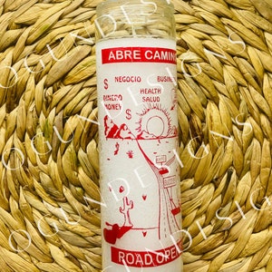 Road Opener Glass candle,Prosperity, Abre Caminos Vela image 3