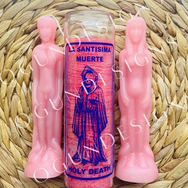 Holy Death Love candle, Bring Back, Intention Spell, Vela de Amor de la Santa Muerte, Traer de Vuelta, Hechizo de Intención de santa muerte