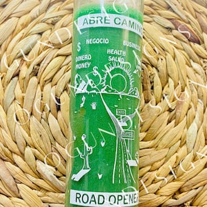 Road Opener Glass candle,Prosperity, Abre Caminos Vela image 5