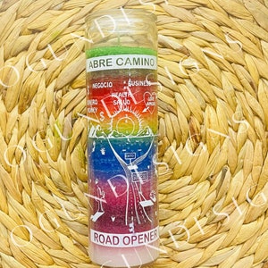Road Opener Glass candle,Prosperity, Abre Caminos Vela image 4