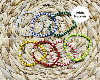 Orisha Santeria Yoruba Protection Bracelets, Chango, Elegua, Oshun, Obatala, Yemaya, Obatala, Orula Bracelets, Pulseras de Santeria