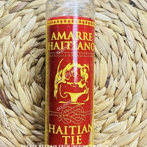 Haitian Tie Glass Candle, Love glass candle, Love Spell, Amarre Haitiano vela de vidrio, Vela de Amor, Hechizo de Amor, Come to Me, Ven a mi