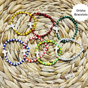 Orisha Santeria Yoruba Protection Bracelets, Chango, Elegua, Oshun, Obatala, Yemaya, Obatala, Orula Bracelets, Pulseras de Santeria
