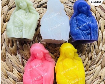 Mary Jesus Candles, Virgin Mary Candles, Religious candles, Maria Jesus Vela, Virgen de Guadalupe candle