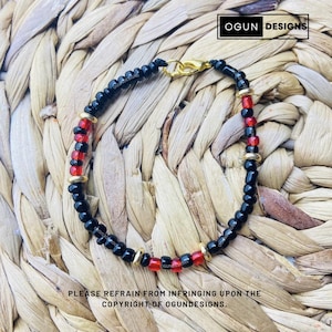 Elegua santeria orisha eleke bracelet, Elegua yoruba eleke, Elegua protection bracelet, Santeria Bracelets, Pulseras de proteccion de Elegua