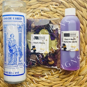 Court Case Candles, Court Goodluck set \Velas Casos De Corte, Conjunto de buena suerte en la corte