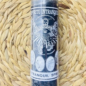 Intranquil Spirit Glass Candle, Love Spells, Espiritu Intranquilo Vela, Vela de Amor