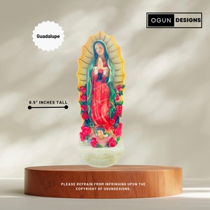 8.5&#39;&#39; Inch Virgen De Guadalupe Statue, Our Lady of Guadalupe, Mexican Statue