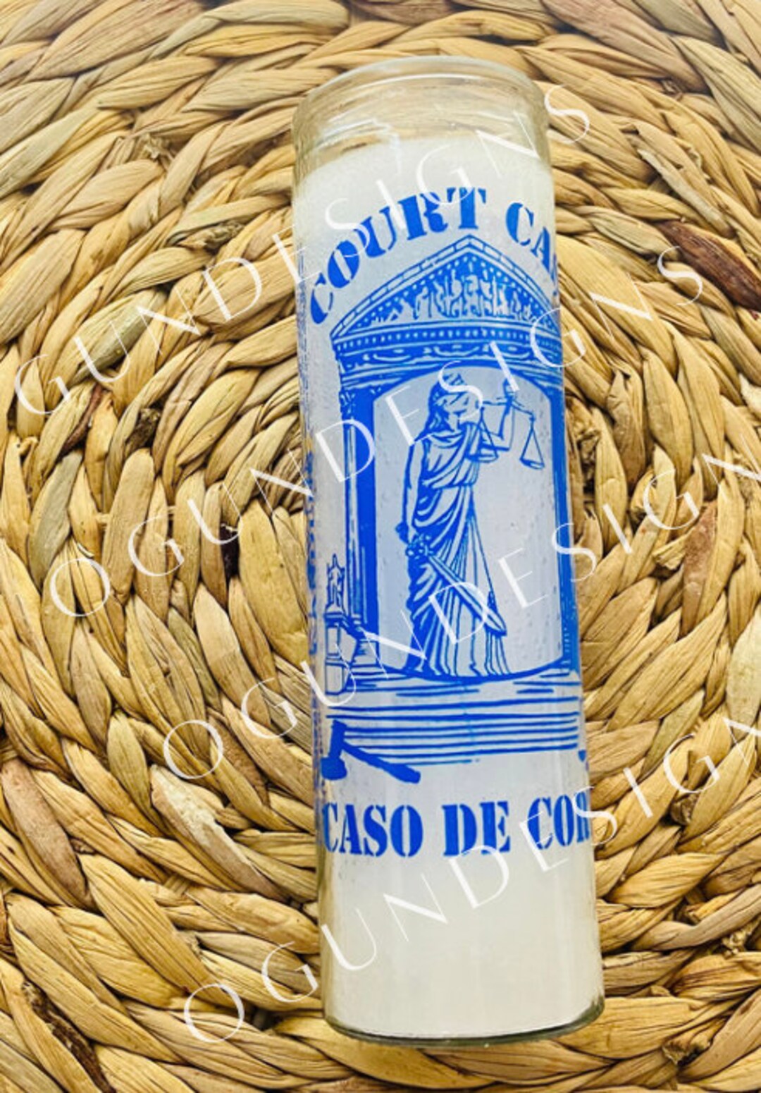 Court Case Glass Candle Court Candle Vela De Cristal Del Etsy