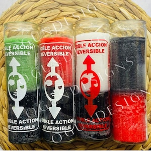 Reversible Glass Candles, Reversible Cleansing Candle, Clean Witchcraft, Velas  Reversibles, Vela Reversible, Brujería Limpia