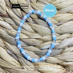 Olorun orisha Protection Bracelet, Orisha Santeria Yoruba Protection Bracelets, Pulseras de santeria Olorun