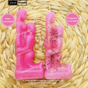 Velas de amor, conjunto de velas de casal, feitiço de amor, Atração, Pense em mim, Velas de amor, Jogo de velas de pareja, Hechizo de amor, Atração