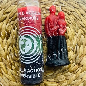 Reversible Couple Candles, Reversible Cleansing Candle, Clean Witchcraft, Velas de pareja Reversibles, Vela Reversible, Brujería Limpia