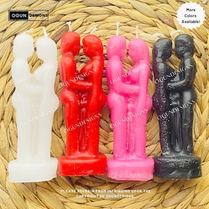 Velas de amor, conjunto de velas de casal, feitiço de amor, Atração, Pense em mim, Velas de amor, Jogo de velas de pareja, Hechizo de amor, Atração,