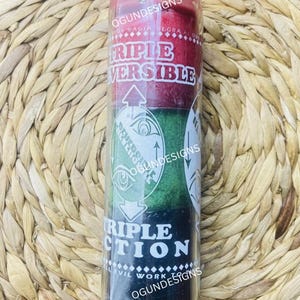 Triple Action Reversible Candle, Reversible Cleansing Candle, Clean Witchcraft, Velas de Vidrio Reversibles,Vela Reversible, Brujería Limpia