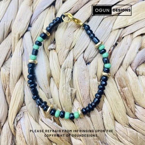 Ogun santeria orisha eleke bracelet, Ogun yoruba eleke, Ogun protection bracelet, Santeria Bracelets, Pulseras de proteccion de Ogun, Eleke