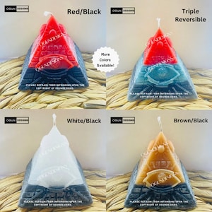 Reversible pyramid Candles, Reversible Cleansing Candle, Clean Witchcraft, Velas Reversibles, Vela Reversible, Brujería Limpia image 1