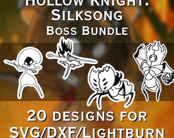 Hollow Knight: Silksong Boss Bundle | 20 Designs | DXF, SVG, Lightburn Files