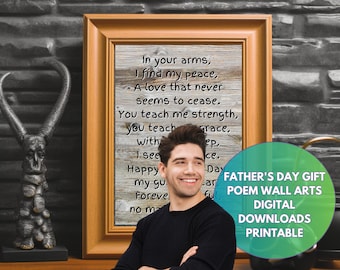 Father's Day Gift Poetry Wall Art | Digital Download | Printable | Gift for Him | Gift for Dad | Poem | Posters