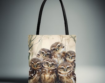 Cute Owl Tote Bag For Owl Lover Tote Bag Gift Summer Bag Owl Original Art Gift For Best Friend Female Shoulder Bag Large Capacity Owl Bag