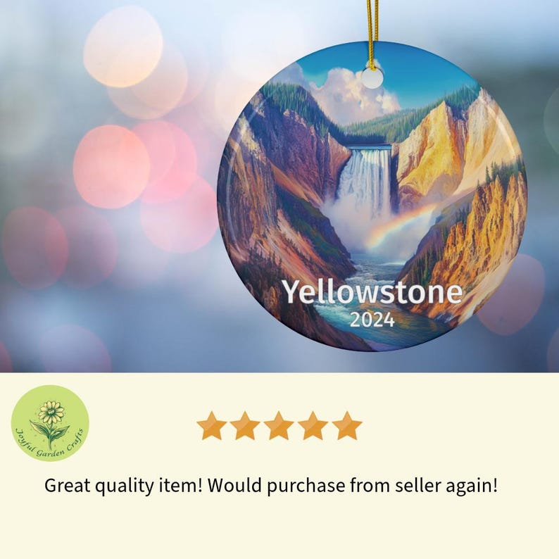 Personalized Yellowstone Ornament National Park Christmas Ornament