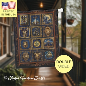 12 Tribes of Israel Flag Spiritual Judaica Decor Tribal Symbols of Israel Flag Heritage & Faith Display Bible-inspired Tapestry Gift