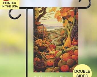Fall Harvest Garden Flag – Thanksgiving Porch Decor