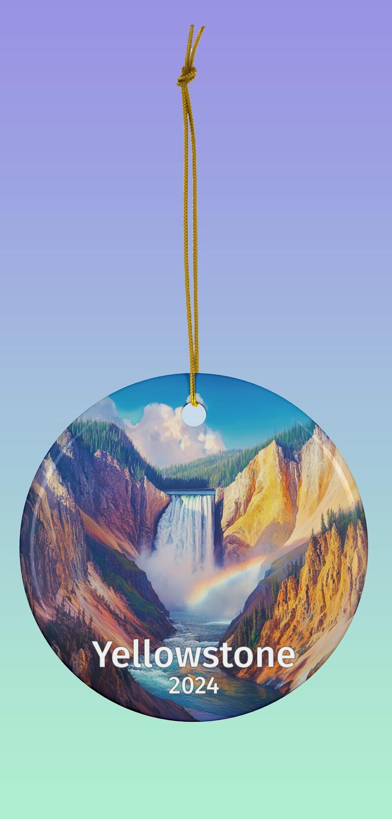 Personalized Yellowstone Ornament National Park Christmas Ornament