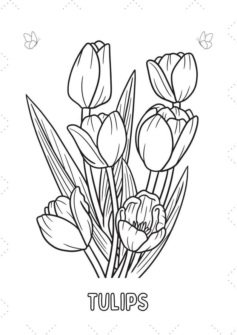 Flowers Coloring Book - Etsy