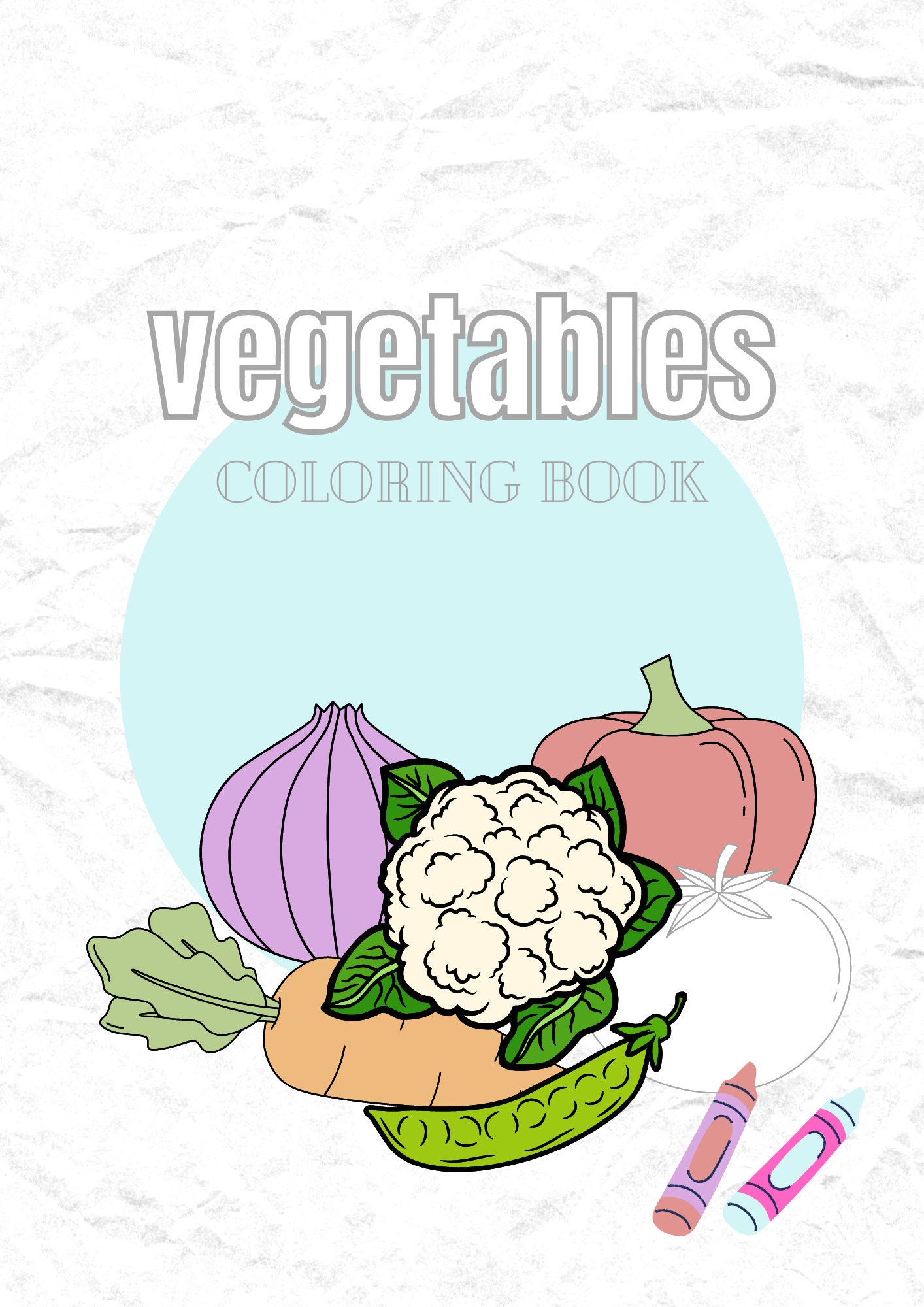 Vegetables Coloring Book - Etsy