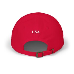 Bestickte Red Dad Hat | Vaterländische Flagge Cap Bild 2