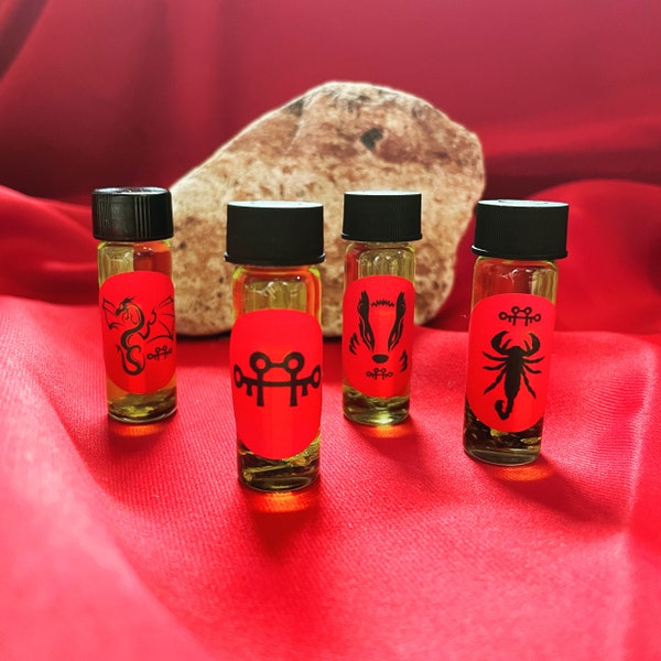 Antares Anointing Oil Mini Set (Mars, Scorpio) (Astrologically Elected, Ritually Crafted)