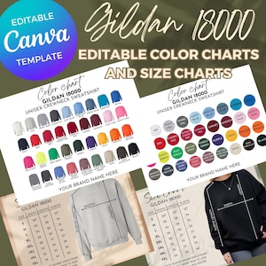 Gildan 180 Color Chart - Etsy