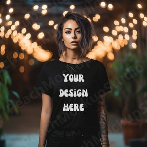 Gildan 5000 Mockup black Shirt Mockup Tshirt Mockup Grunge Hipster boho lifestyle oversized Shirt goth Mock up t-shirt fall halloween mockup